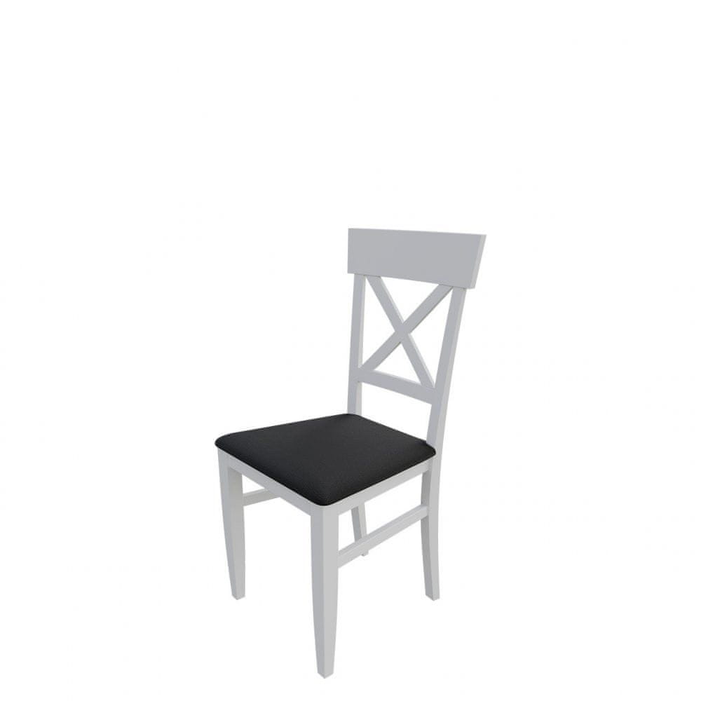 Veneti Jedálenská stolička MOVILE 39 - biela / čierna ekokoža